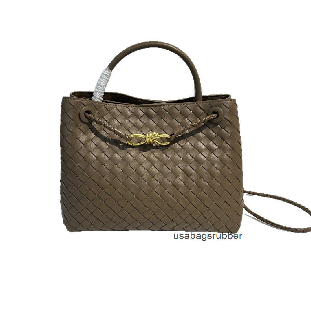 Luxe Designer Style Handwoven Top Handle Tote Bag Premium Leather Bag For Gift Selection