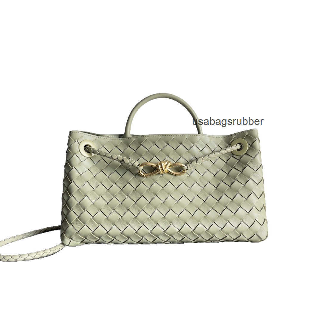 Refined Designer Style new cross panel design woven tote bag with metal rope buckle large capacity shoulder handbag