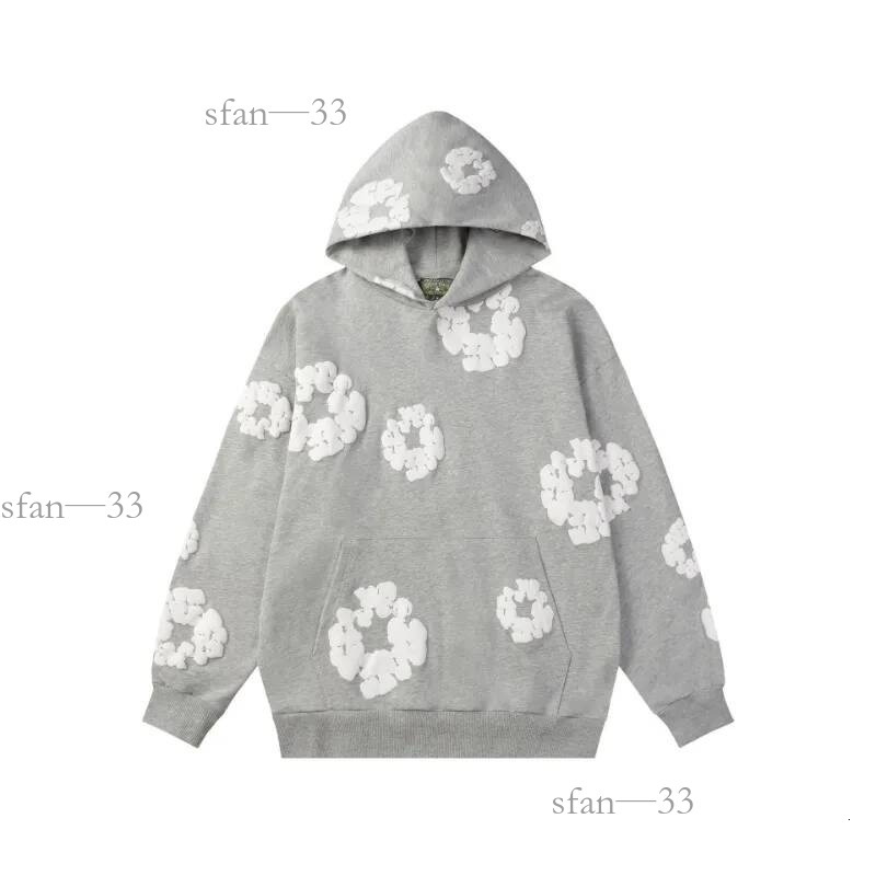 Desnim Hoodie Kapok Hoodie Foaming Print Hoodie Mens Sweat Suit Floral Hip Hop Sweatshirts Men And Women Classic Comfortable Hoodies Tearhoody 820 S