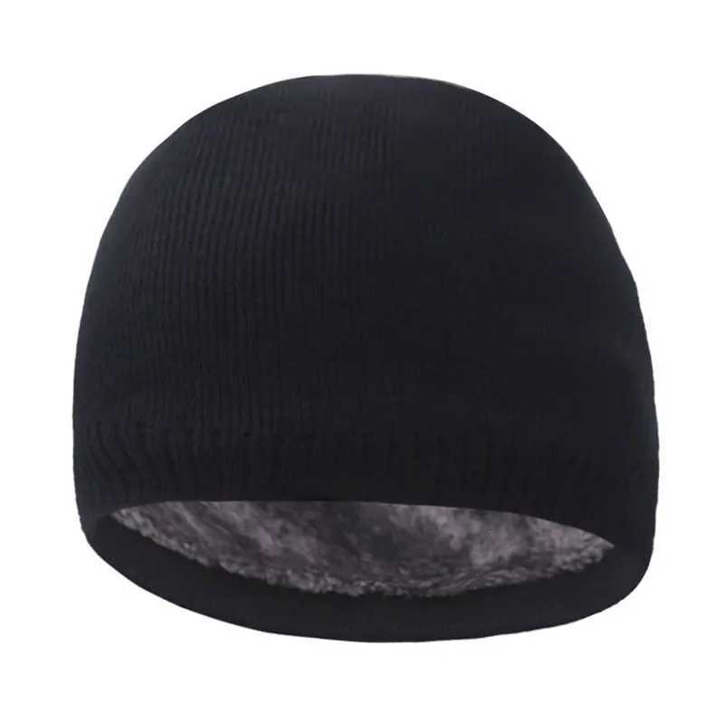Beanie/Skull Caps Skullies Beanies Men Knitted Hat Winter Hats For Women Caps Men's Winter Beanie Gorro Warm Thick Fur Bonnet Homme Skull Hat C