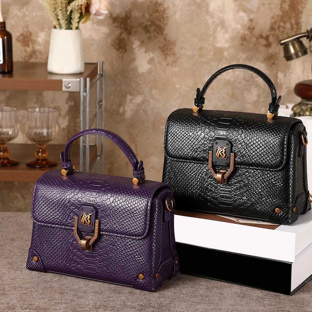 Evening Bags Totes Women's Handbag 2026 Season New Simple and Fashionable Snake Pattern Single Shoulder Crossbody Bag Multifunctional Bag H2610