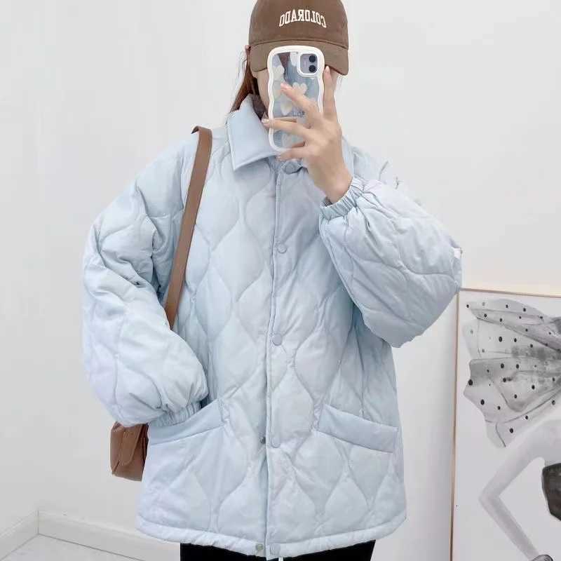 Women's Down Parkas Lightweight Short down Jacket Women's Autumn Winter Outerwear Fashionable Korean Style Loose Fit Warm Straight Tube Sh