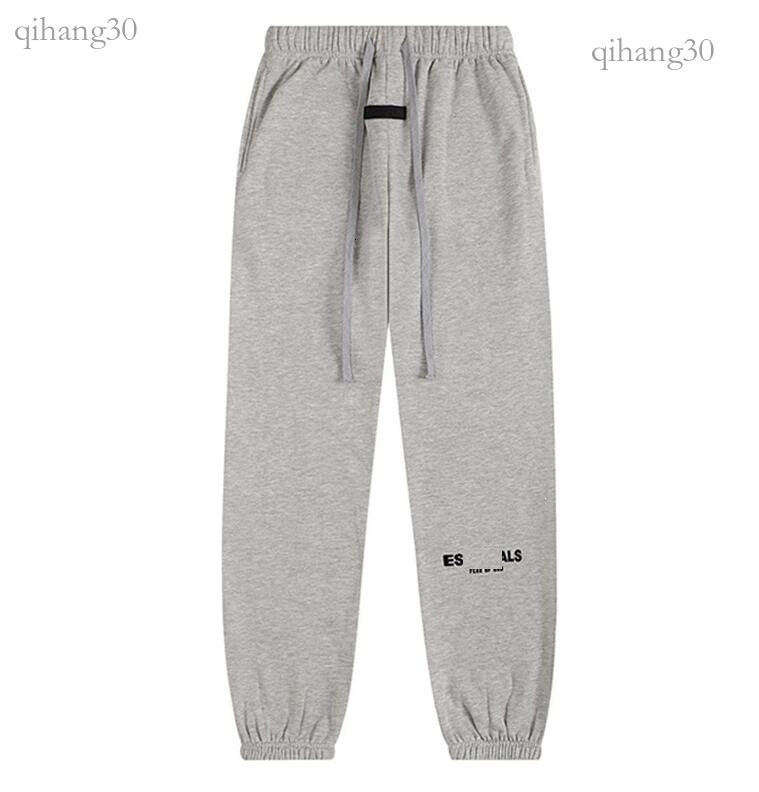Essential Sweatpant Esss Hoodie Men Designer Loose Fit Straight Leg Pant Women Flocking Letters Fleece Lined Warm Elastic Waist Drawstring Sports Lo