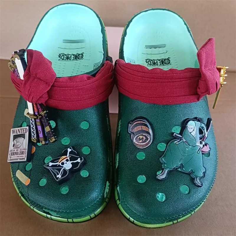 Anime Slippers Outdoor Travel Beach Sandals ONE PIECE Luffy Men Non-Slip Home Shoes Chopper ZORO Cartoon Cave Shoes Q261015