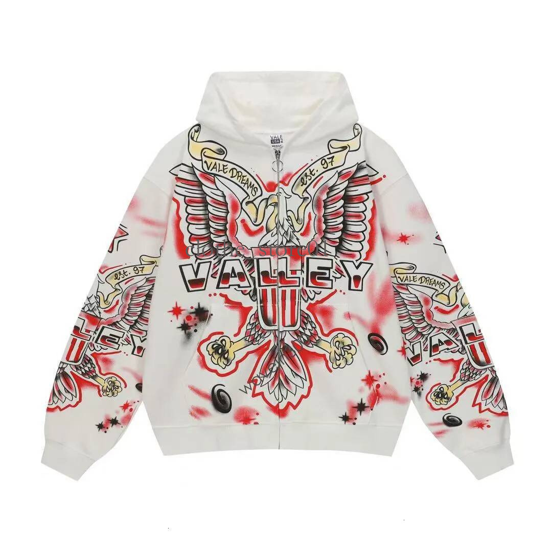 Vale Dream Vintage Graphic Hoodie Designer Men T Shirt Unisex Washed Pullover Loose Cotton Sweatshirts Retro Print Oversize Streetwear Valleyes Stre