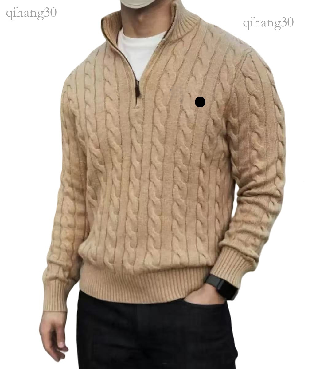 Ralfs Laure Quarter Zipper Sweaters Men Designer Wool Casual Polos Chandail Cardigan Jackets Winter Warm Long Sleeve Sweater Pullover Warm Rauph Lar