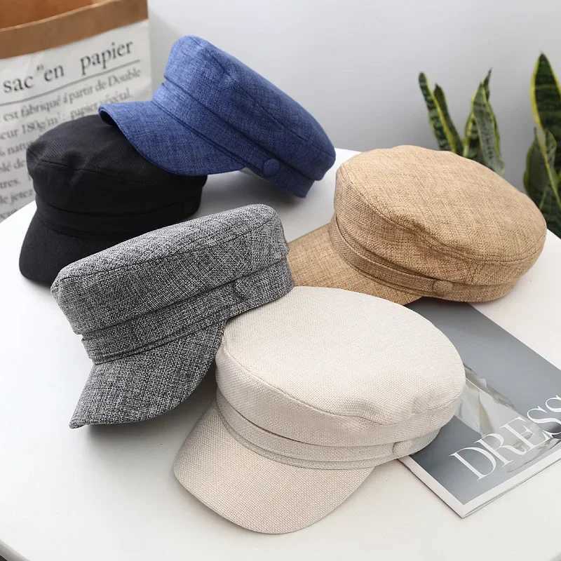 Berets Hat Sailor Trendy Caps Stylish Korean-Style Casual Retro Octagonal Peaked Cap For Autumn and Winter M2610161