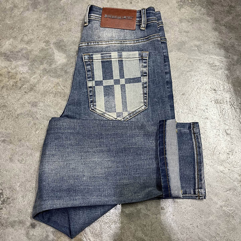 26fw luxury Designer Jeans Men's Straight Leg Casual fashion Denim Pants slim fit Trousers High Quality brands elasticity skinny jean Knight bb
