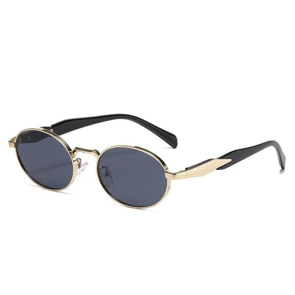 Hot-Selling Metal Retro Oval Sunglasses For Women, New Model, European And American High-End Style, UV Protection, Wholesale Laotie