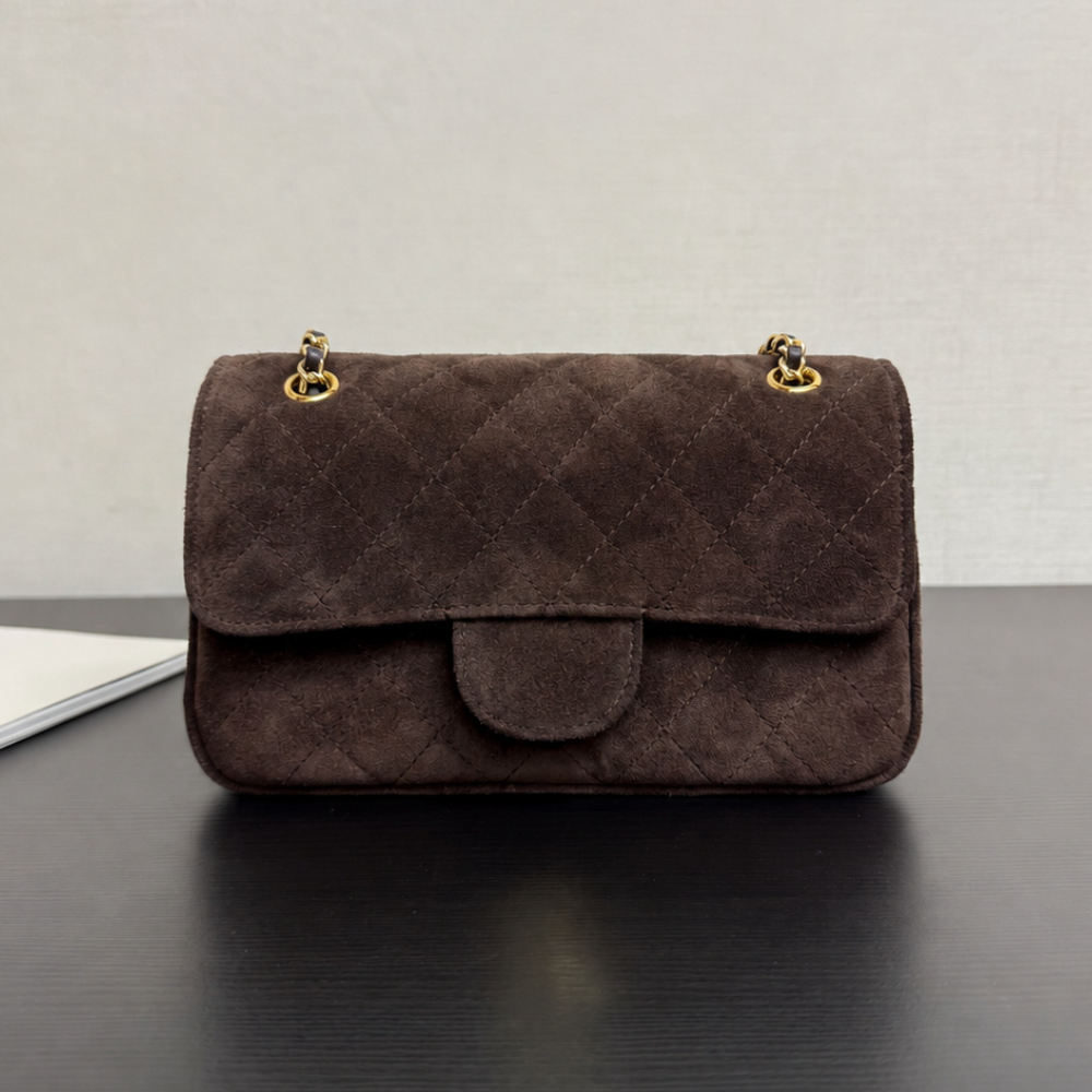 Quilted Suede Mini Flap Bag Leather Chain Shoulder Strap Compact Elegant Crossbody for Shopping Top-Tier Designer New Arrival