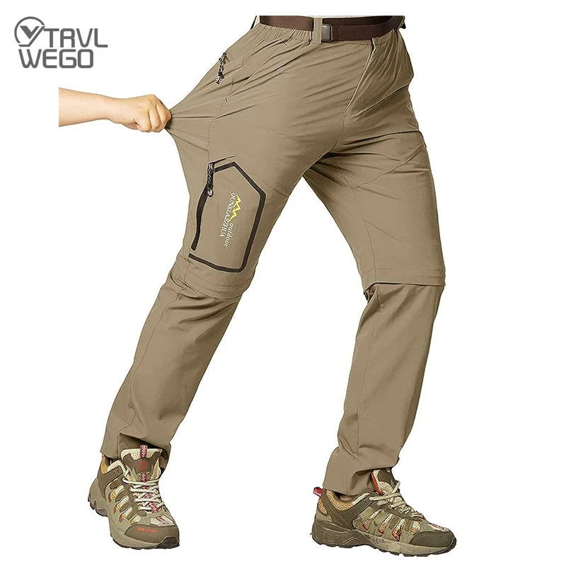 Spring Hiking Tactical Pants Men Waterproof Detachable Fishing Wear Climbing Clothes Quick Dry AntiUV Trousers 261017