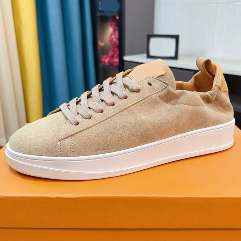 Soft Sneaker Designer Mens Classic Anti Fleece Leather Low Top Shoes With Soft Leather Lifting Rings At The Heel Simple Thick Bottom Retro Casual Sh