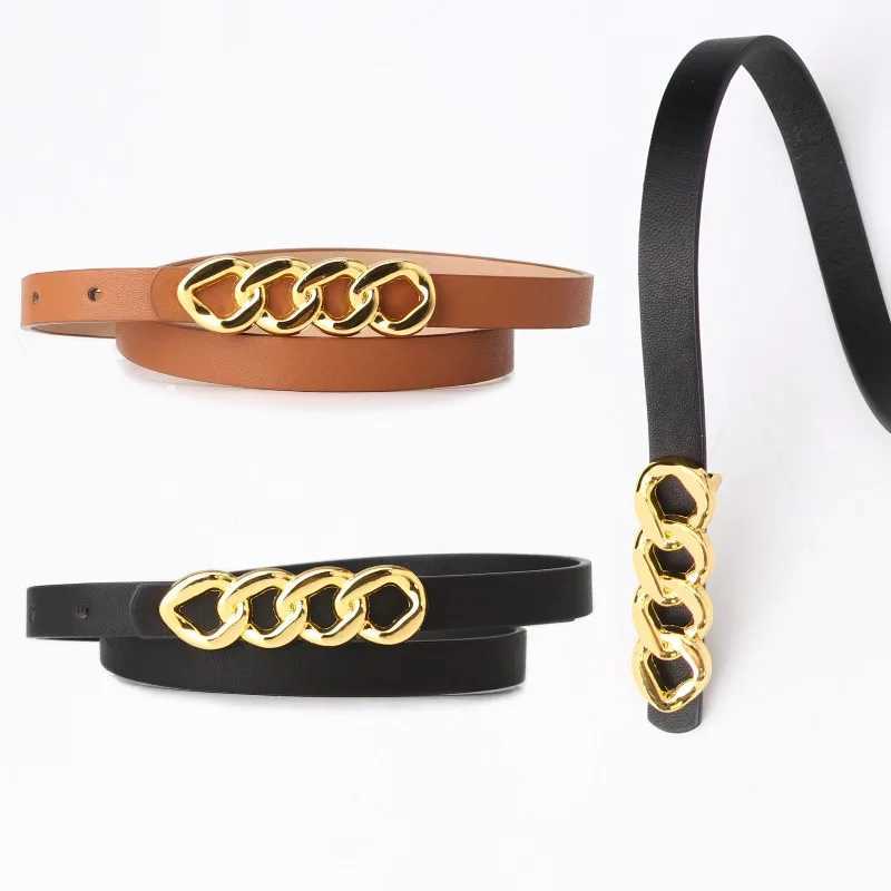 Korean-Style High-End Instagram-Inspired Womens Belt AccessoryAlloy Buckle Versatile Decorative Belt for Dresses S261017G93O