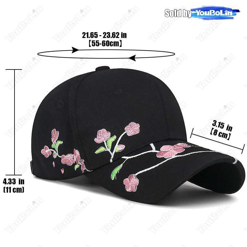 National Trend Duckbill New Cap Sun Hat Spring and Autumn Plum Blossom Embroidery National Style Curved Brim Baseball Cap M261016