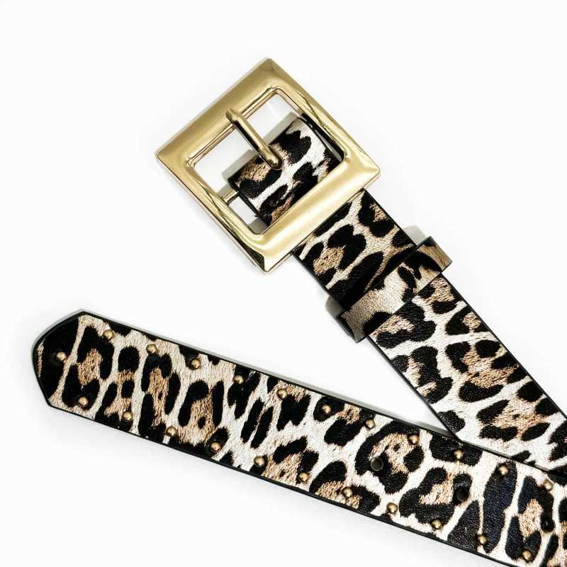 European and American style leopard print belt for women trendy versatile decorative belt for women's pants S261017HRF9