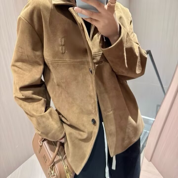 Autumn Winter Fashion Top Quality Designer Ladies Leather Jacket Long Sleeve Luxury Womens Casual Jacket Suede Windproof Size S-L