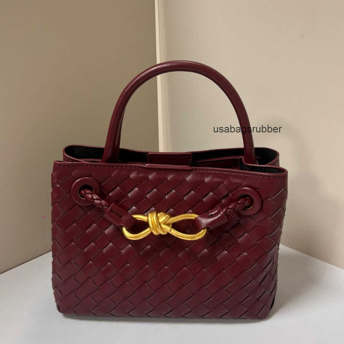 Luxe Designer Style Handwoven Tote Bag Reinforced Handle Connection Top Handle Bag For Stable Use