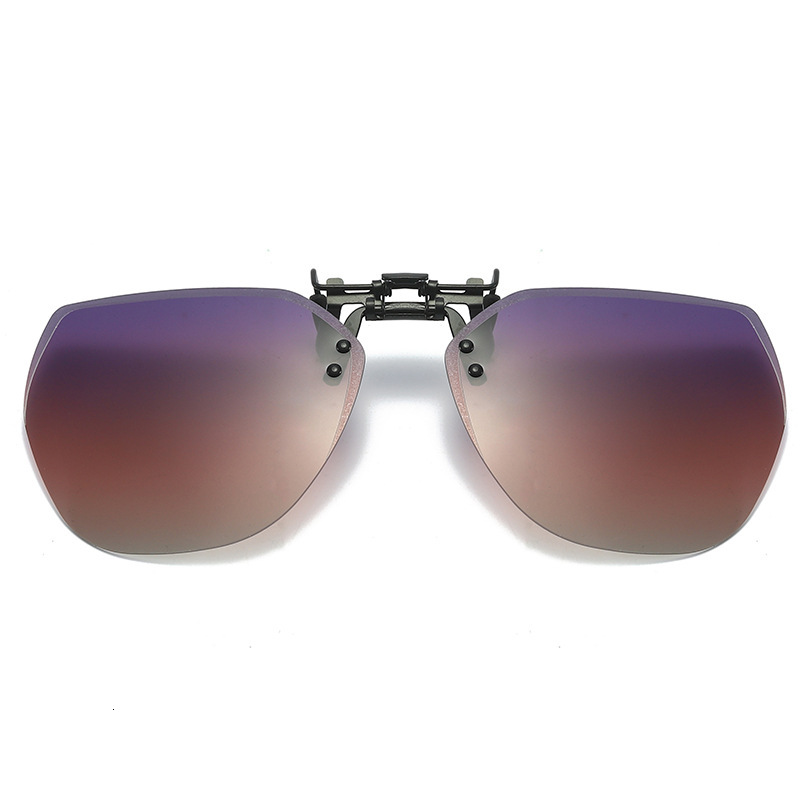 New Clip-On Glasses Myopia Polarized Clip Fashion Cat Eye Metal Flip-Up Sunglasses Ultra-Light Laotie