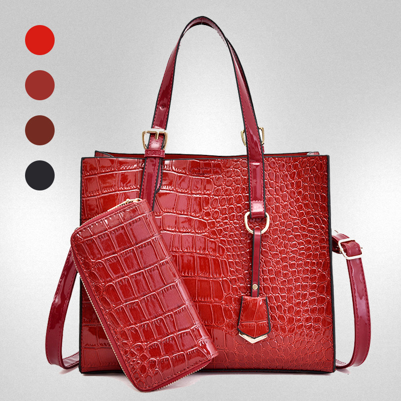 New Women's Casual Crocodile Pattern Handbag, Trendy Large-Capacity Autumn And Winter New Shoulder Bag, Ins Crossbody Bag Vintage Tote Bag With
