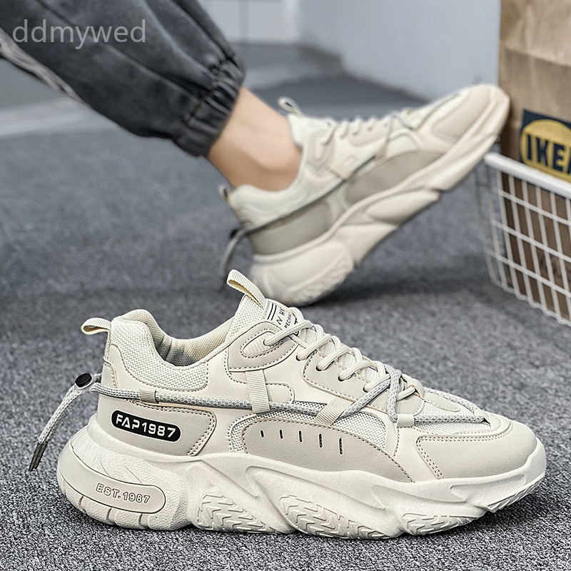 Men's Breathable Dad Sneakers Casual Running Shoes Thick Sole Sports Footwear