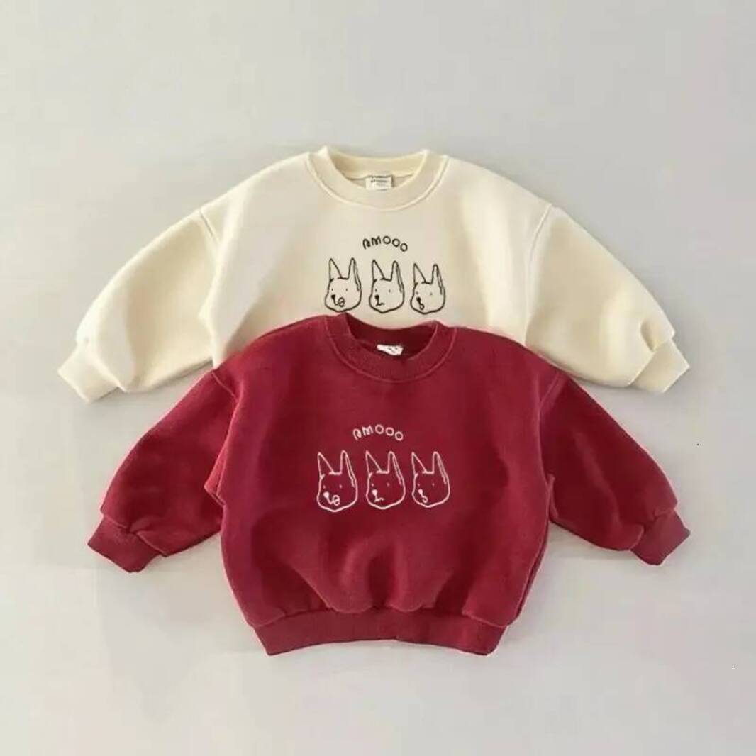 Girls Hoodie Long Sleeve Sweatshirts pullover Springfall Simple Casual Hoodies For Boys And Girls Lovely Round Neck Pullovers Baby Trendy Clothes Cr