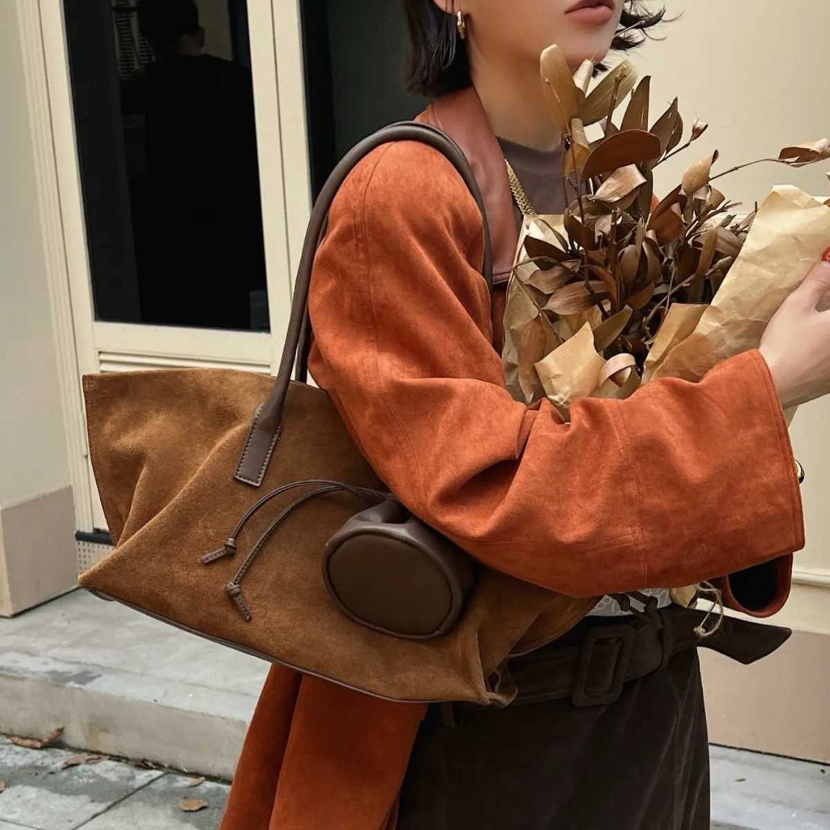 Designer Tote Suede Totes Bag Oversi Wen Shoder Handbag and Purses Luxury Design Bags Roy Casual Tote Large Capacity New In J261016