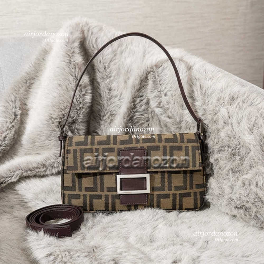 Designer bag High quality Crossbody baguette Bags Luxury Brand Vintage Shoulder Canvas Messenger Bag Underarm half moon Handbag Purse Wallet Classic