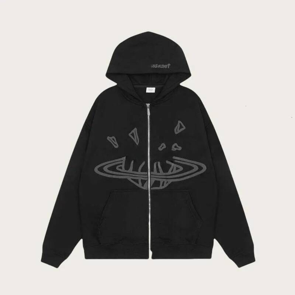 Brokens Plant Designer Hoodie Mens Sweatshirt Jacket And Pants High Street Zip Up Coat Hip Hop Baggy Break Planrt Sweatpants Foam Puff Graphic Tops