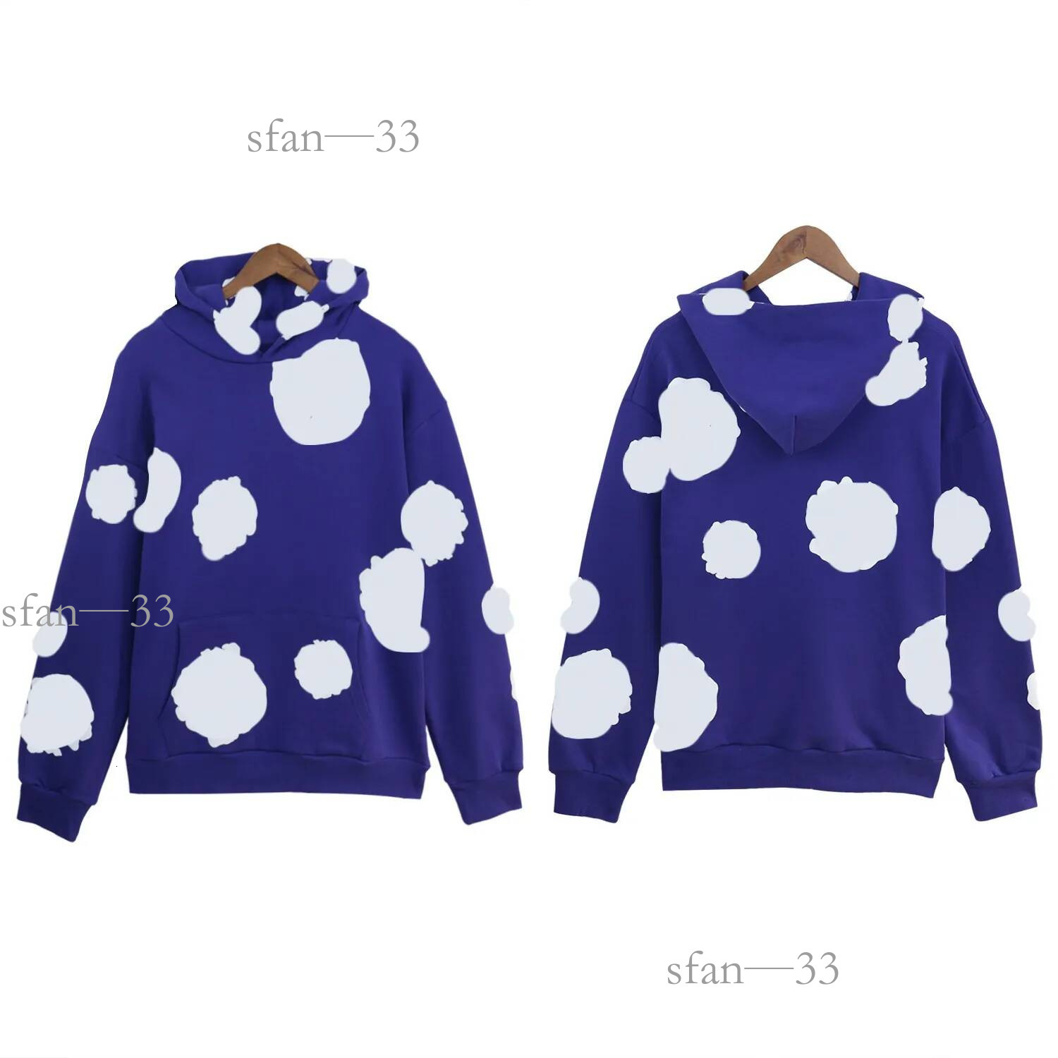 Denimhoodie Tears Tracksuits Kapok Puff Flower Printed Y2k Long Sleeve High Street Pullover Vintage Hip Hop Fashion Casual Sweatshirt Autumn Winter