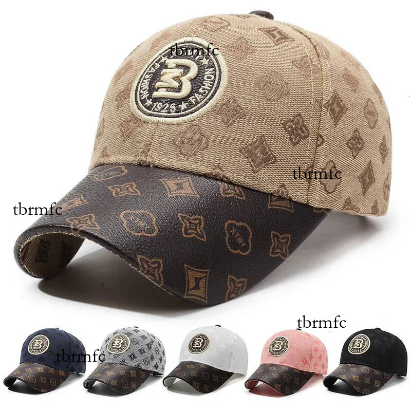 newBrand Designer Sunglasses Luxury Jacquard Pattern Baseball Hat Men Women Retro Embroidery Badge Decor PU Contrast Brim Adjustable Snapback Cap Ca