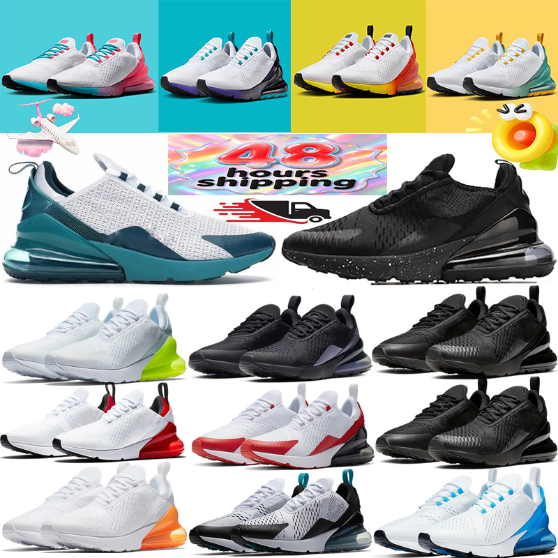 Designer 270s Man Casual shoes Black White Grey Red Breathable Mesh Lace Up Round Toe Sneakers Shock Absorbing EVA Midsole Street Fashion Trainers