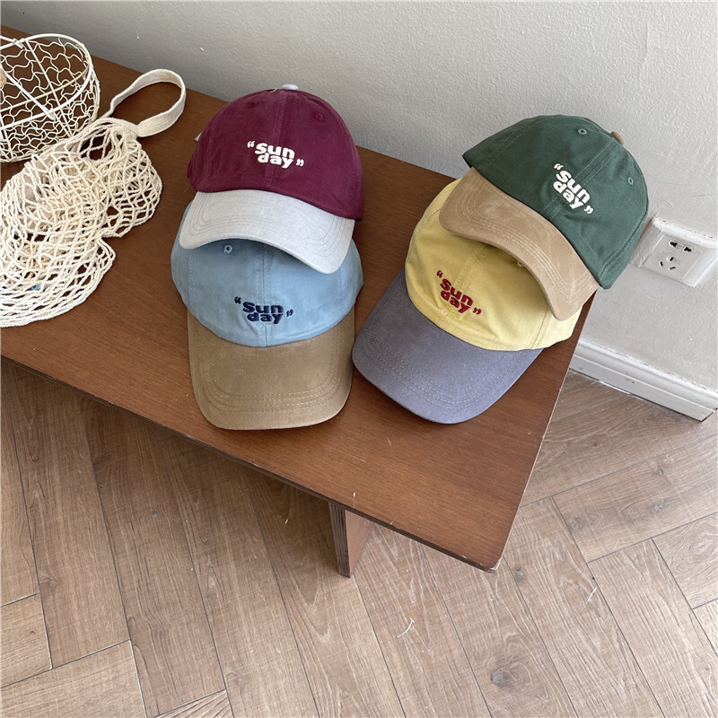Niche ColorBlock Design Duckbill Personality Fashionable Korean Style Outdoor Retro Sports Hat Soft Top Baseball Cap for Men and Women