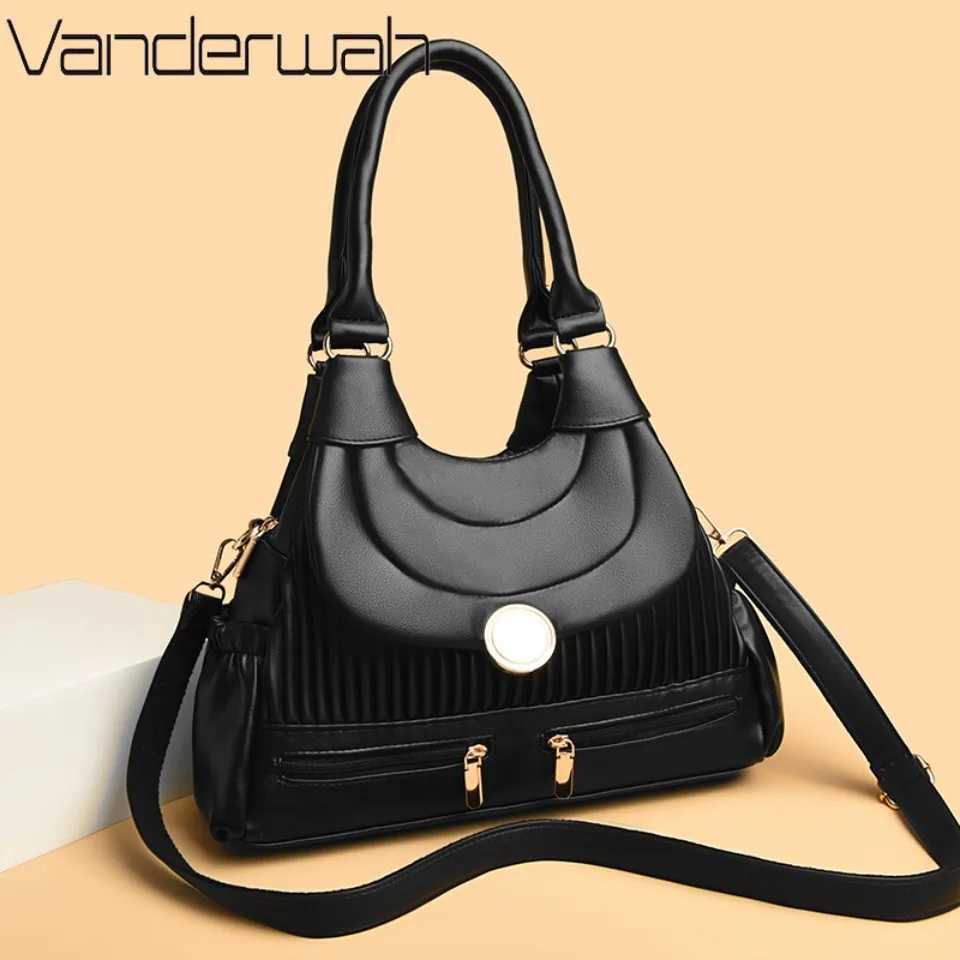 Evening Bags Genuine Handbags for Women Designer Fashion Tote Bag High Quality Soft Pu Leather Shoulder Crossbody Hand Bags Sac H261016