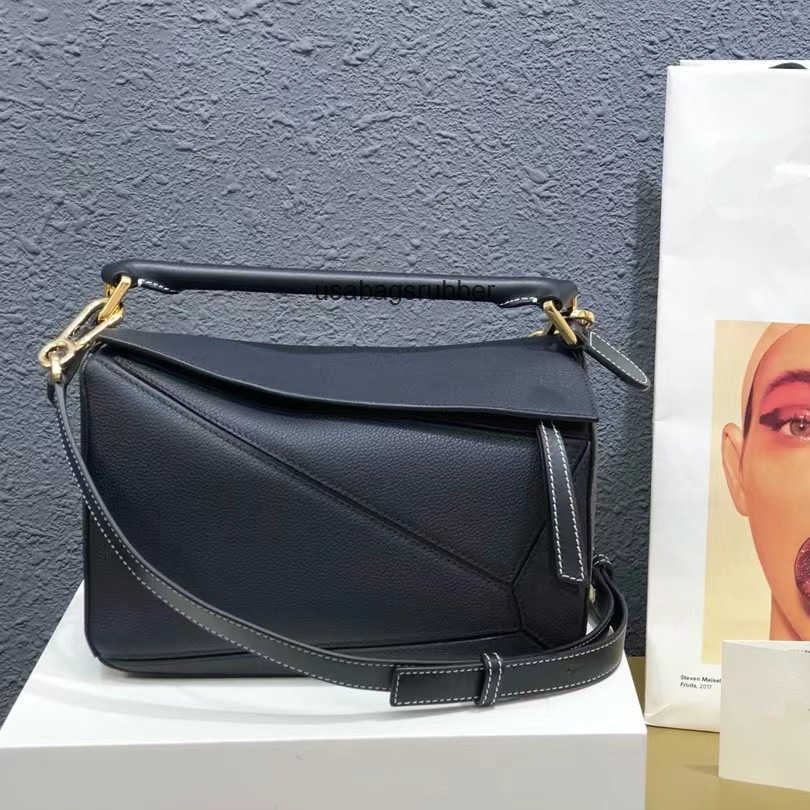 Designer Style Geometric Patchwork Leather Handbag Front Zipper Pocket Top Handle Crossbody Bag For Women Daily