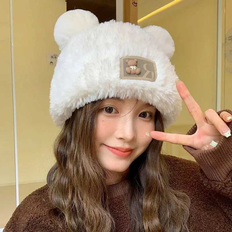 Beanie/Skull Caps Letter Bear Ears Knittedcute Woolen Hat Beanie Hat Cat Ears Beanie All-Match Skull Lovely Cap Winter/Autumn Cute Popular HatT26101