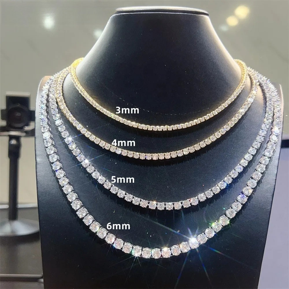 High Quality Wholesale Hip Hop Fashion Pass Diamond Tester Stainless Steel Moissanite Tennis Chain