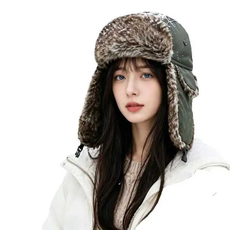 Trapper Hats High Quality AA+ Winter Cycling Warm Ear Protection Hat Thick Men's and Women's Windproof HatsT261017