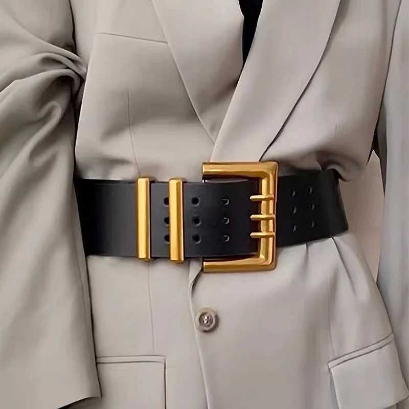 Women's High-end elegant luxury brands leather belt female Wide belt for Women gothic corset cummeund Punk Cowboy Y2K belts M261016