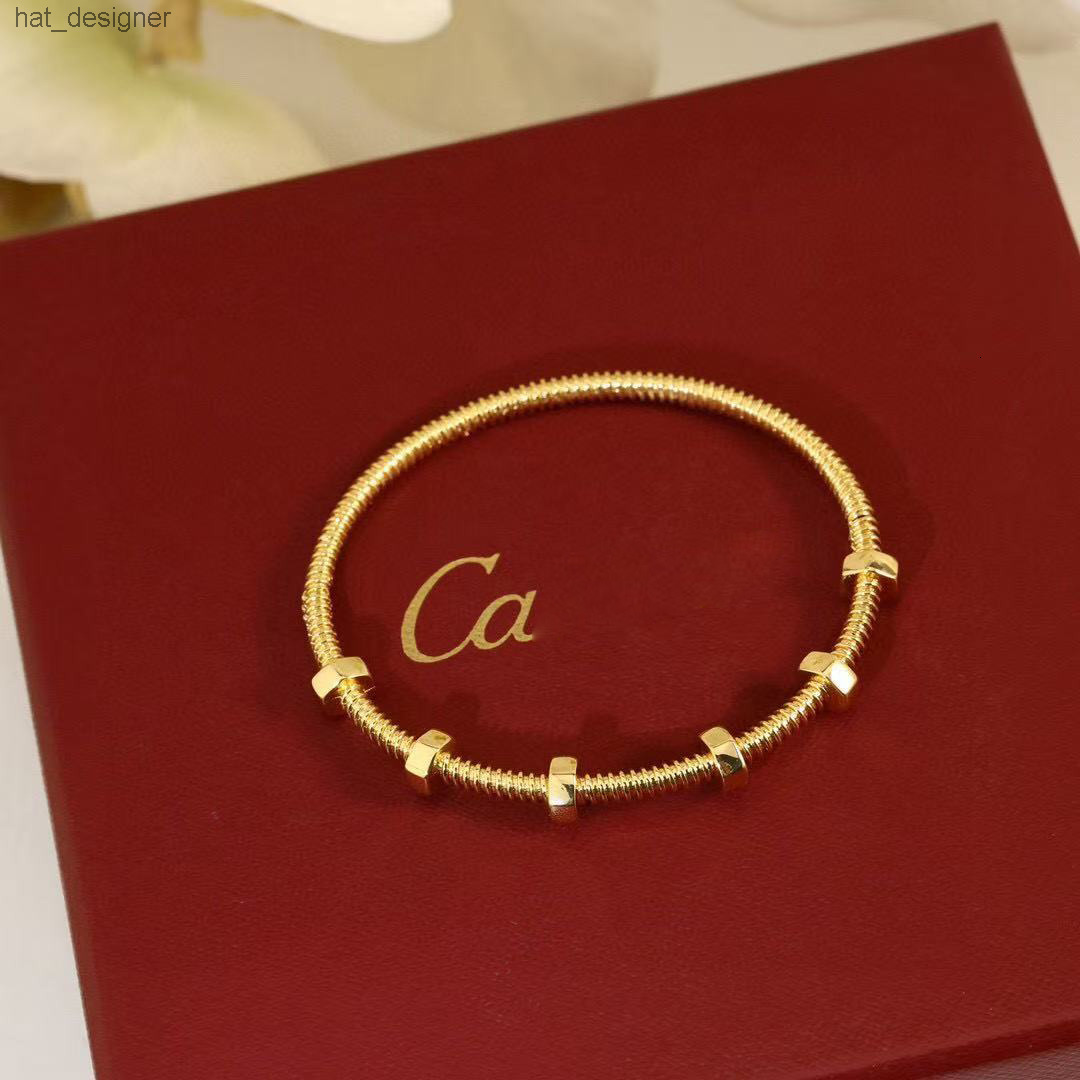 luxury Designer bracelet for women bracelet bangle luxury jewelry bracelets Screw texture bracelet gold bracelet designer elegant jewelry Top Polish