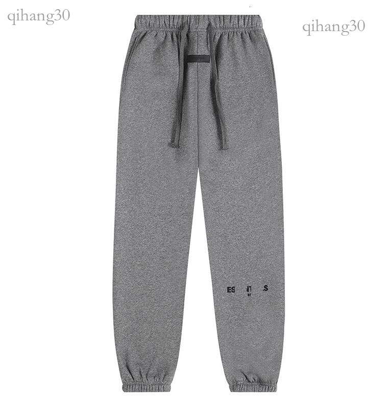 Essential Sweatpant Esss Hoodie Men Designer Loose Fit Straight Leg Pant Women Flocking Letters Fleece Lined Warm Elastic Waist Drawstring Sports Lo