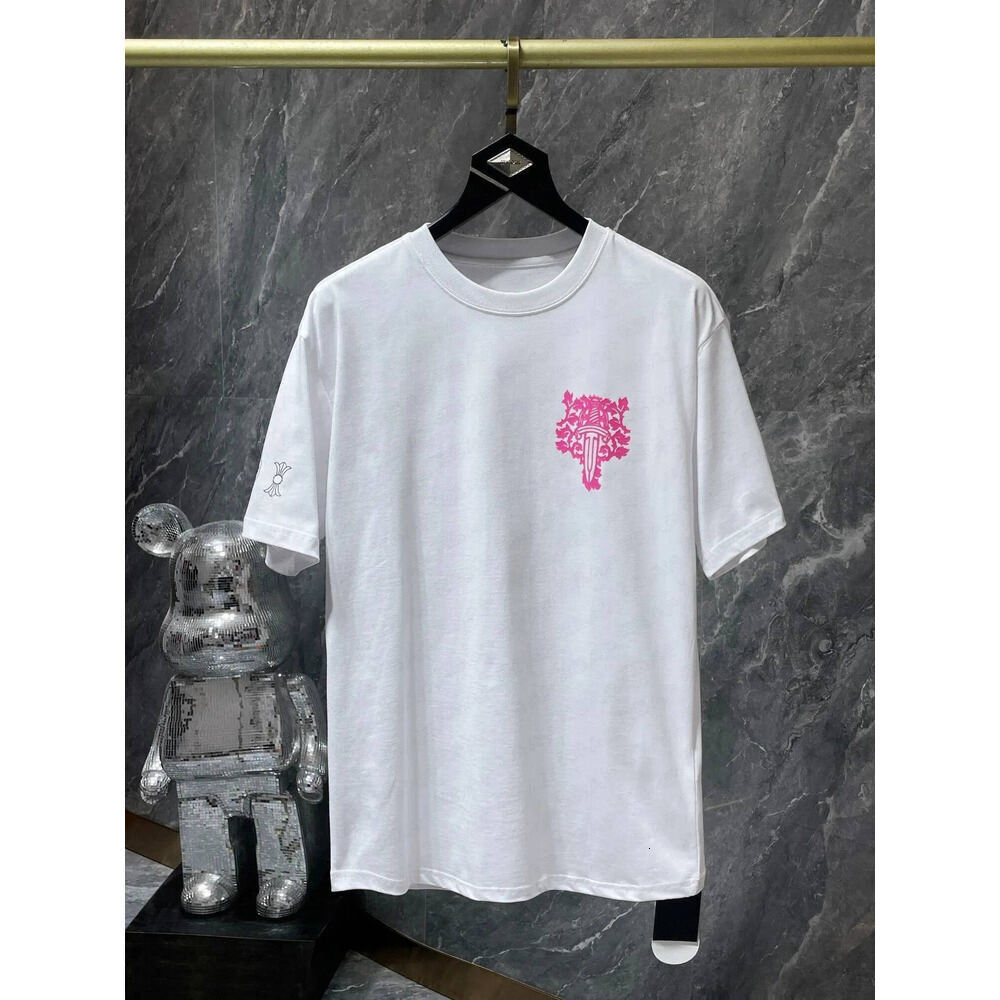 Chrome Shirt Heartness Mens Designer Shirt High Quality Chrome Shirt Men Brand Womens Summer Short Sleeve Breathable Casual Luxury Sanskrit Cross Gr