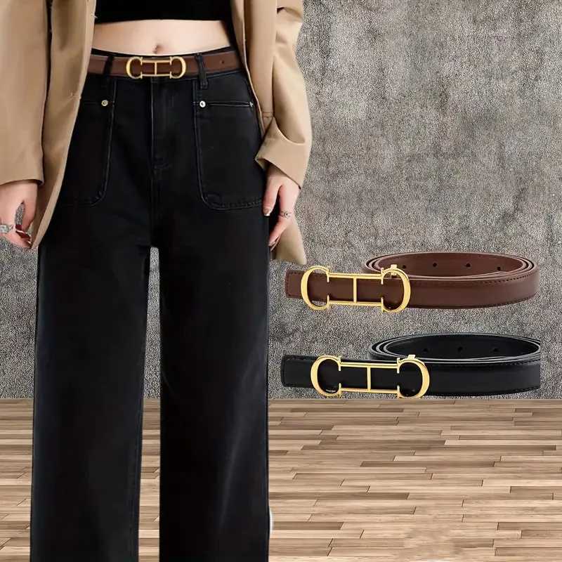 Womens CH Metal Buckle Leather Belt Fashion Luxury Waist Strap For Jeans Dresses Daily Wear Accessory S2610175IK1