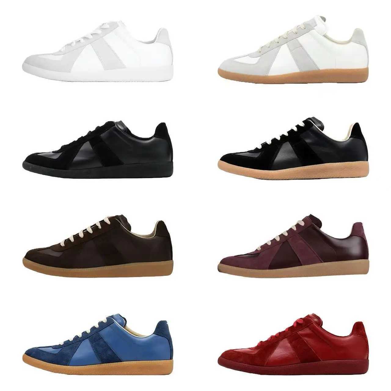 2026 New Classic German Trainer Shoes Genuine Leather Color Blocking Versatile Couple Casual White Sneakers for Men and Women Q261015