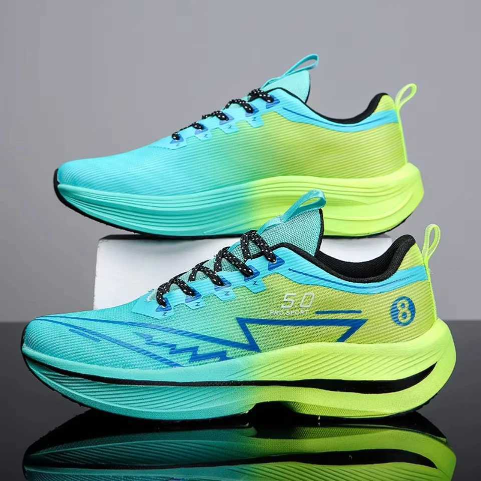 Casual Shoes Men's Carbon Plate Running Shoes Soft Cushion Shock Absorbing Sports Shoes Unisex Sneakers Light Anti-Slip Training Shoes H261016