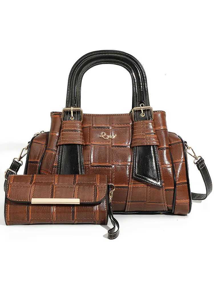 Evening Bags Totes Bag Woman Large Capacity Leather Purse Fashion Designer Top Handle Handbags Women Crossbody Large Bags for Women Set with Wallet