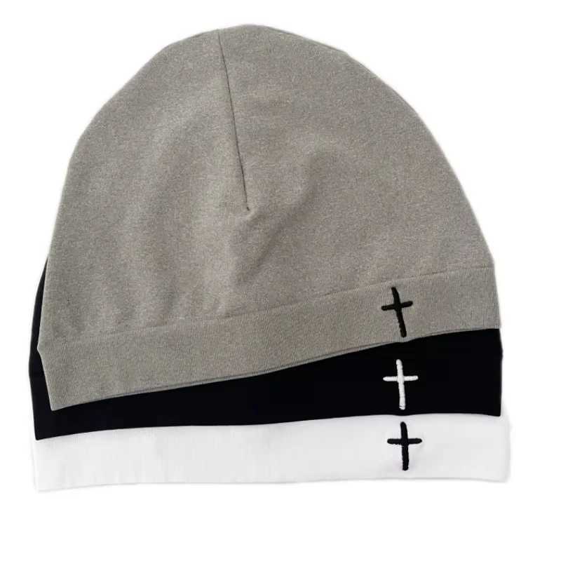 Beanie/Skull Caps Cross Embroidered Soft Slouchy Beanie Lightweight Stretch Knit Skull Cap Casual Daily Wear Hat for Men WomenT261017