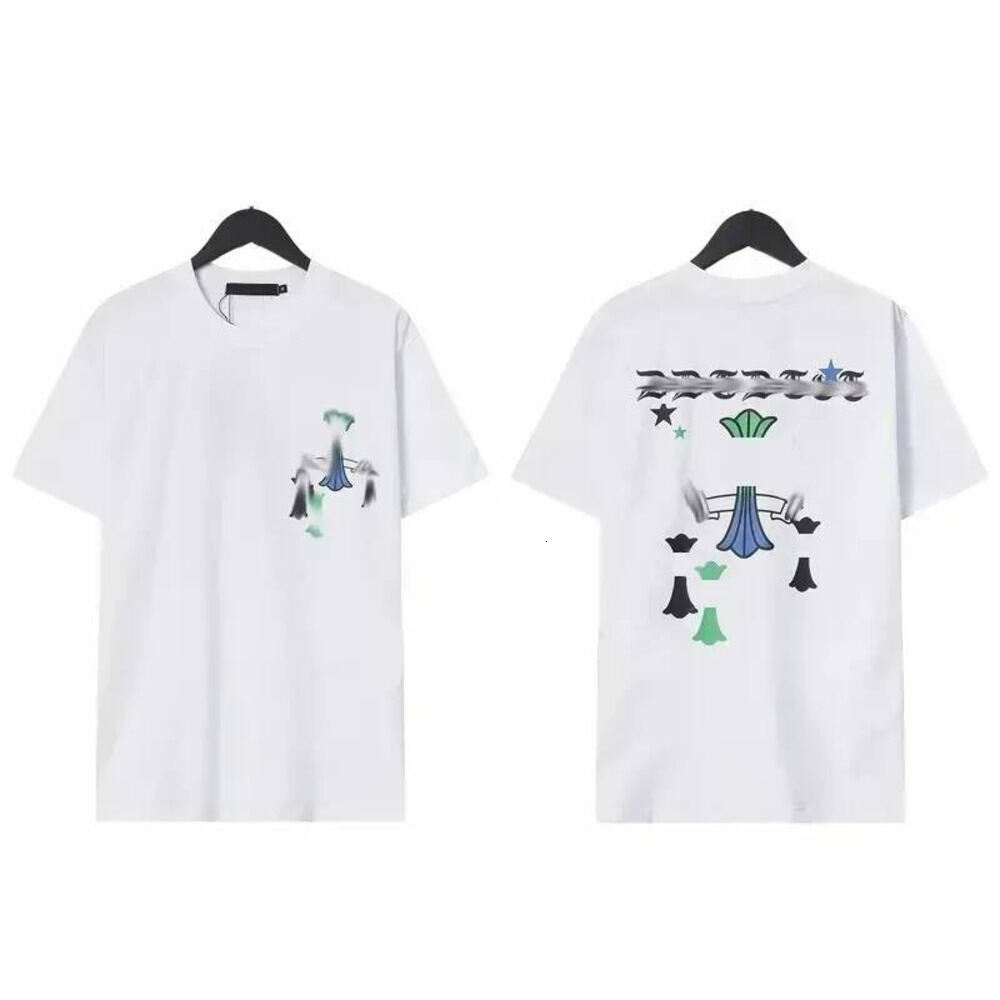 2026 10A Chrome Shirt Designer Oversized Graphic T Shirt Designer Shirt Sanskrit Tee Chrome Pink Men Popular T Shirts High Street Graphic Tops 8A0