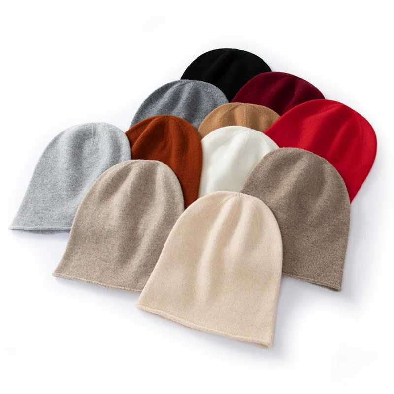Beanie/Skull Caps Simple Classic Pure 100% Wool Knitted Curling Heap Beanie Hat for Women and Men Male and Female High Quality for Autumn Winte Q261