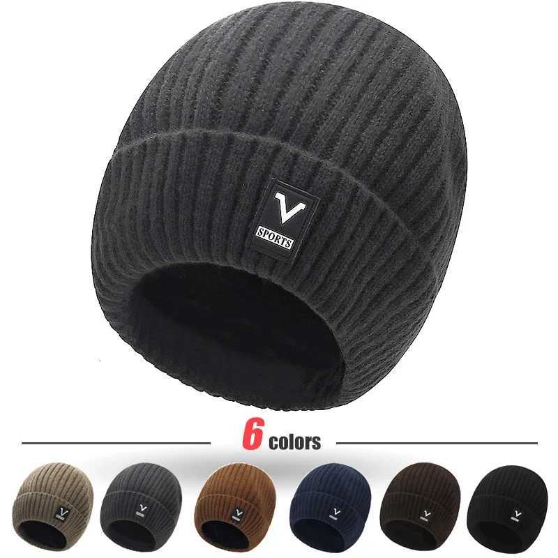 Beanie/Skull Caps Beanie Men Slouchy Knit Skull Cap Warm Stocking Hats Guys Women Striped Winter Beanie Hat Cuffed Plain HatT261017