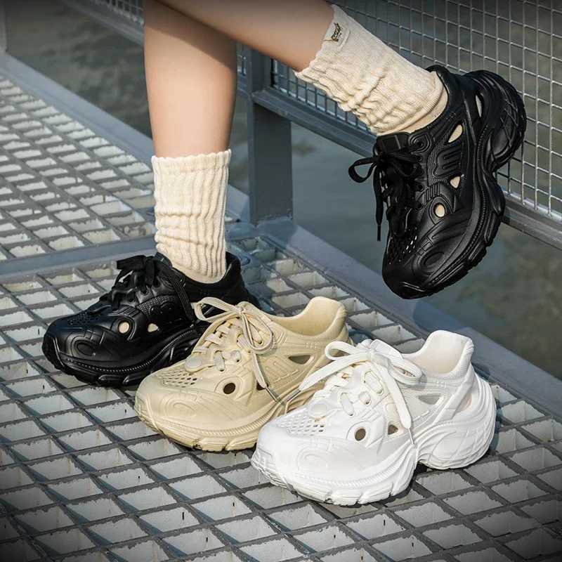 Casual Shoes 2025 Summer New Fashion Breathable Chunky Sneakers Women EVA Non Slip Wading Platform Shoes Woman Outdoor Thick Sole Sports Shoe H26101